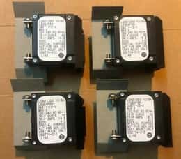 Lot x 4 AIRPAX LEGBXF66-38571-15V CIrcuit Brakers 15A 250V, Pulled from new PDU.