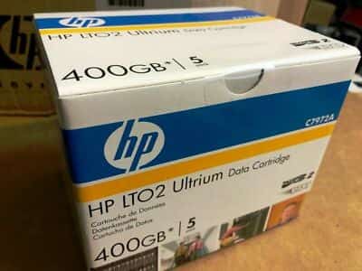 5 x HP LTO2 Ultrium C7972A 400GB LTO-2 C7972-60000 New Data Cartridge - photo 1 of 4