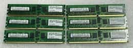 LOT OF 6 - 1GB SUN Samsung 370-6208-01 1Rx4 Reg DDR2 ECC Server Memory RAM