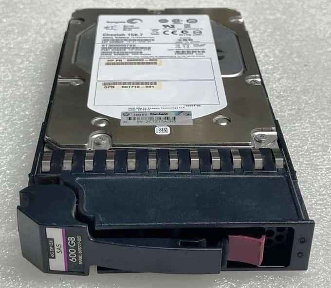 AP860A HP MSA2 600GB SAS 15K 3.5" Dual Port 6G HDD 601777-001 W/ Tray - photo 1 of 5