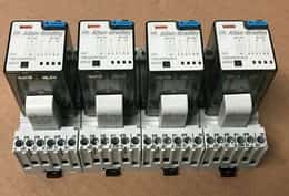 LOT OF 4 - ALLEN BRADLEY 700-HA33Z24-3 SER D RELAY COIL WITH 700-HN205 SER A