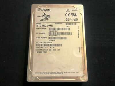Seagate ST34572WC 9J6003-059 4.3GB 7200RPM Wide Ultra SCSI HDD Firmware 0878 - photo 1 of 5