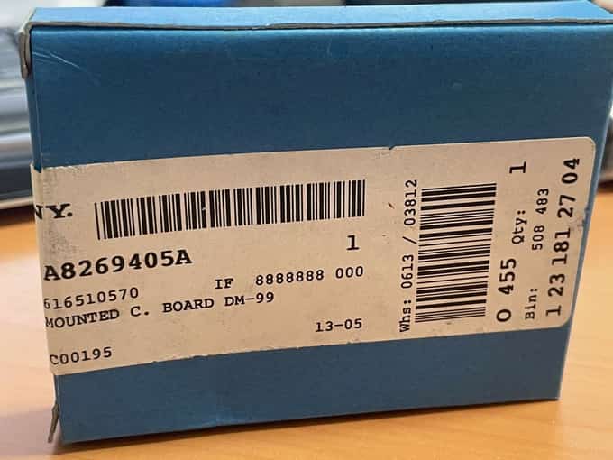 SONY A-8269-405-A  A8269405A  MOUNTED C. BOARD DM-99 (FOR BVP-500) - photo 1 of 5
