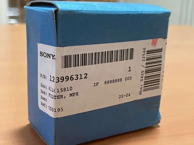 SONY 1-239-963-12  123996312 FILTER, MPX - photo 1 of 8