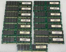 LOT OF 15 VTG 256MB EDO DIMM,168pin for SUN AXMP+ & AXMP, E26DPK15MV