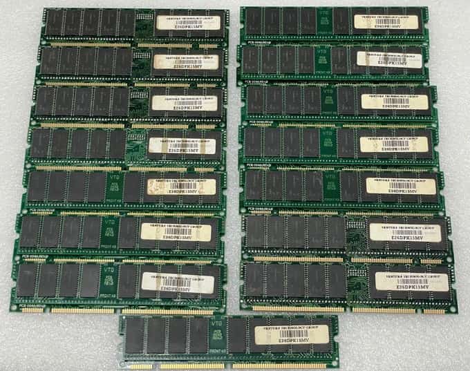 LOT OF 15 VTG 256MB EDO DIMM,168pin for SUN AXMP+ & AXMP, E26DPK15MV - photo 1 of 3