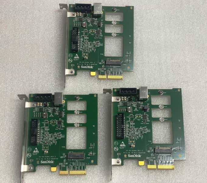 LOT OF 3 SanDisk 10-50-01841 PCIe 4L to M.2 Adapter - photo 1 of 6