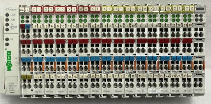 WAGO PLC ETHERNET CONTROLLER 750-338 W/ MODULES 750-600 | 750-504 | 750-402 - photo 1 of 7