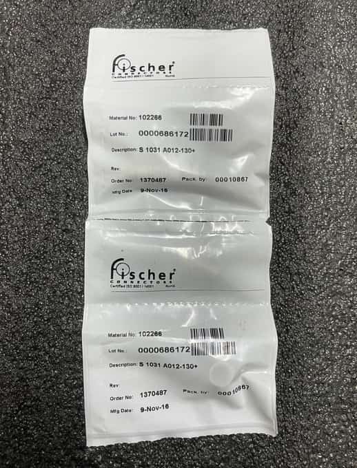 Fischer Connectors – S 1031 A012-130+ P.N. 102266, Low Voltage Solder Male - photo 1 of 6