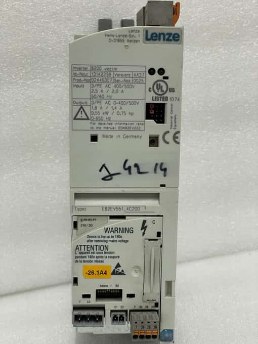 Lenze 8200 vector E82EV551_4C200 Inverter Drive 0.55 KW 13142238 (6) - photo 1 of 7