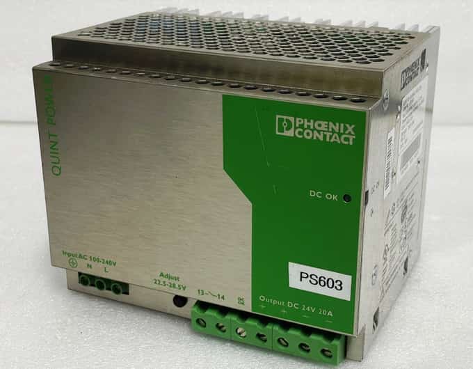 PHEONIX CONTACT QUINT-PS-100-240AC/24DC/20A 2938620 POWER SUPPLY - photo 1 of 5
