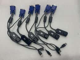 LOT OF 6 - Genuine HP 520-341-511 KVM USB Interface Adapter Cable 396633-001