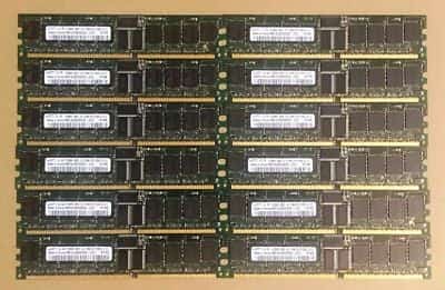 LOT OF 12 SAMSUNG 512MB DDR PC3200 184PIN 9 CHIP ECC REGISTERED M312L6523DZ3-CCC - photo 1 of 3
