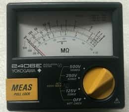 Yokogawa 2406E Analog Insulation Tester Multi Range 250V/50M ohm, 500V/100M ohm