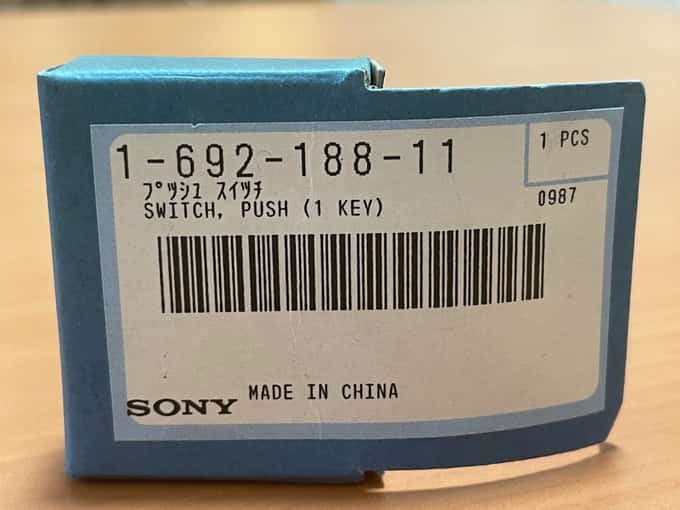 SONY 1-692-188-11  169218811 SWITCH, PUSH (1 KEY) - photo 1 of 6