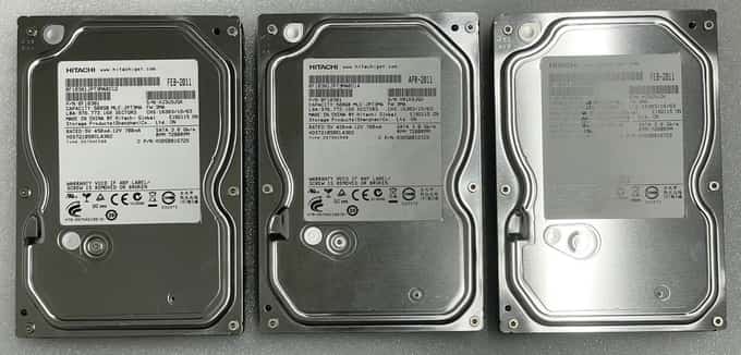 3 x Hard Hitachi HDS721050CLA362 0F10381 7200U/Min 500GB 16MB SATA II 3.5 Inch - photo 1 of 5