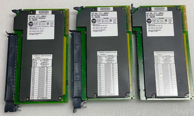 LOT OF 3 ALLEN BRADLEY 1771-OBD SERIES C 10 to 60 VDC OUTPUT MODULE 96211401 - photo 1 of 5