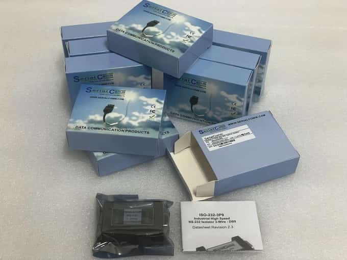 10 x SERIALCOMM ISO-232-3P9 - High Speed 3-Wire RS232 Isolator Industrial-Grade - photo 1 of 6