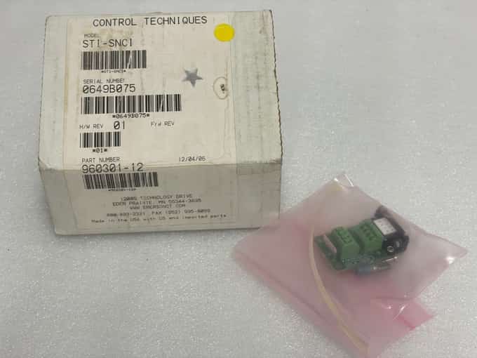 1 x  EMERSON CONTROL TECHNIQUES STI-SNCI / STISNCI CARD REV.A1 960301-12 - photo 1 of 5