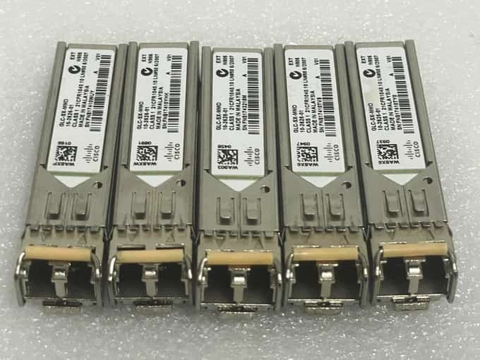 LOT OF 5 - Cisco GLC-SX-MMD Gigabit Multimode Fiber Module SFP 10-2626-01 - photo 1 of 4