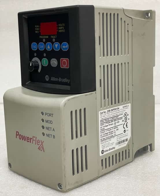 ALLEN BRADLEY 22B-D6P0N104 POWERFLEX 40 AC DRIVE, 3-HP, 380-480 VAC - photo 1 of 8