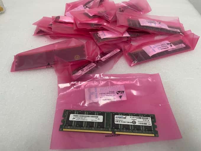 LOT OF 15 - Micron MT8VDDT6464AY-40BF4 DRAM 512MB DDR Modules - photo 1 of 4
