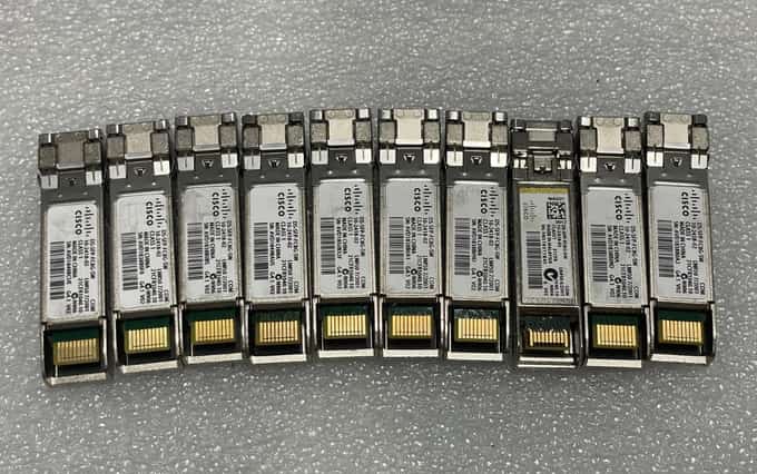 10 x CISCO DS-SFP-FC8G-SW SFP Transceivers 8 Gbps 10-2418-02 - photo 1 of 3