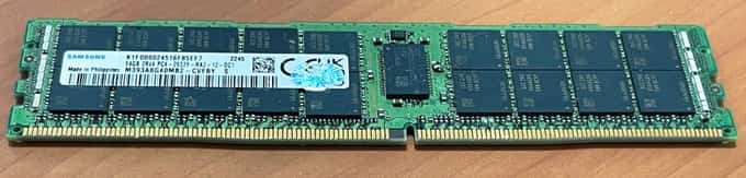 SAMSUNG 64GB DDR4 2933 2Rx4 PC4-23400 M393A8G40MB2-CVF 288pin Server RAM (AS-IS) - photo 1 of 3